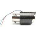 thumbnail image 2 of HAHDAXIA Auto Accessories 63-65mm Inlet Carbon Fiber Color Car Exhaust Muffler Pipe Tip With RED/Blue LED Light Red/Blue Light, 2 of 5