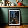 thumbnail image 6 of Over Flower Street, DTLA - Los Angeles California Photography City Skyline Nightlife Architecture Street Photography Night Sky Black Framed Wall Art Print 5 x 7 inches, 6 of 8