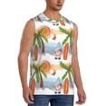 thumbnail image 2 of Fotbe Gnome and Surfing Men's Camiseta sin Mangas Estampada para Hombres, Playera Casual para Gimnasio, Entrenamiento, Playa-X-Large, 2 of 7
