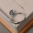 thumbnail image 2 of London blue topaz ring, gemstone ring sterling silver, anniversary ring, solitaire ring, 2 of 3