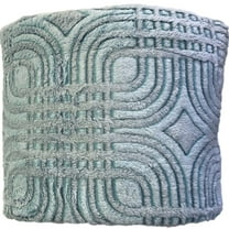The Big One Oversized Plush Aqua Teal Carved Grid Throw Blanket - 5ft x 6ft