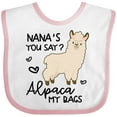 thumbnail image 3 of Inktastic Nana's You Say Alpaca My Bags Boys or Girls Baby Bib, 3 of 4