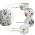 thumbnail image 5 of 54x78 Inch Shower Curtain Decorative Blue Spring Floral Bathtub Bath Curtains Fabric Waterproof Bathroom Decor Vintage Watercolor Summer Botanical Small Stall Shower Curtain Set with 12 Hooks, 5 of 6