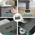 thumbnail image 7 of Dresser TV Stand with 5 Fabric Drawers,Media Console Table with Open Shelves for Bedroom,Entryway Grey, 7 of 7