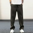 thumbnail image 4 of FRSASU Mens Active Fleece Athletic Baggy Sweatpant Basic Running Drawstring Workout Wide-Leg Sweat Pants Dark Gray, 4 of 7