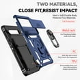 thumbnail image 4 of Allytech Google Pixel 7A Case with Ring Holder, Rugged Hybrid Shockproof Military Grade Protection Bumper Slide Camera Lens Cover Case for Google Pixel 7A 6.1" - Blue, 4 of 8