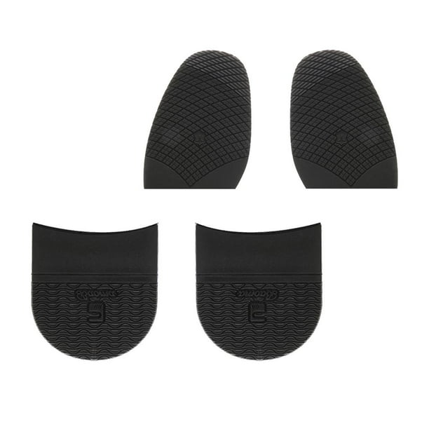 Medias suelas de zapatos Hugo goma negra almohadillas para talones Reparación agarre negro