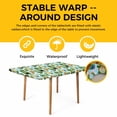 thumbnail image 4 of Saint Patrick's Day Table Cloths for 4 Foot Rectangle Tables, Gnomes Hat Boot Clovers Blue Stripes Patio Waterproof Elastic Fitted Tablecloths, Washable Rectangular Table Cover for Camping, 4 of 8
