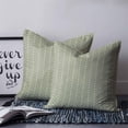 thumbnail image 2 of 18x18 Pillow Covers Set of 2, Sage Green Geometric Throw Pillow Covers Decorative Couch Cushion Case, Minimalism Solid Color Striped Lines Microfiber Square Pillowcases for Bedroom Car Living Room, 2 of 7