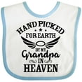 thumbnail image 3 of Inktastic Handpicked for Earth by My Grandpa in Heaven Angel Wings Boys or Girls Baby Bib, 3 of 4