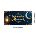 thumbnail image 1 of Ramadan Mubarak Celebration Background Banner with Lantern and Crescent Moon Golden Decor for Home Party Decorations Events Backdrop, 1 of 4