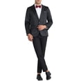thumbnail image 2 of BLAZER PROM CHIC INSPIRADO para hombres, chaquetas deportivas de cuello pico de un solo botón para bodas de negocios, 2 of 6