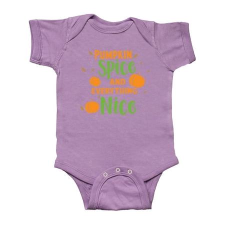 

Inktastic Pumpkin Spice And Everything Nice - Orange Green Gift Baby Boy or Baby Girl Bodysuit