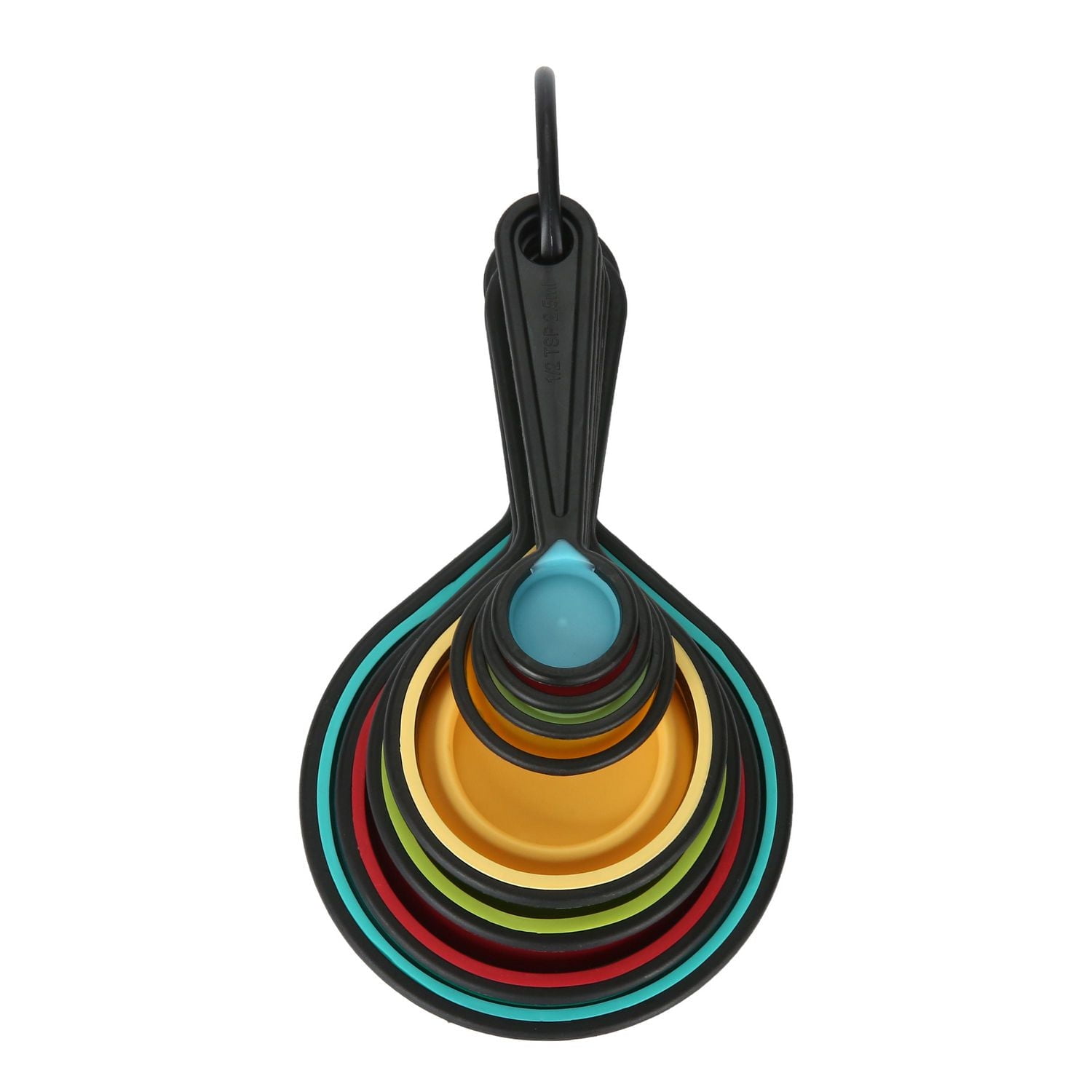 Mainstays 8-Piece Collapsible Silicone Measuring Cup and Measuring Spoon Set, Mainstays 8 Piece Measuring Set