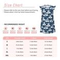 thumbnail image 3 of Balery Snow Penguin Camisón de princesa para niñas, pijama de algodón con mangas abullonadas, suave y bonito.-Large, 3 of 6