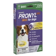 Pronyl OTC MAX for Dogs weighing 23 lbs - 44 lbs, 3 count box