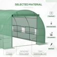 thumbnail image 3 of Outsunny 234.25" x 118" x 82.75" Walk-In Tunnel Greenhouse with Zippered Door & 8 Mesh Windows, Large Hot House Kit, Galvanized Steel Frame, Green, 3 of 9