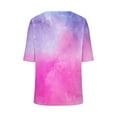 thumbnail image 4 of Hvot&aat Women's Fashion Tie Dye Gradient Printing Tees V-Neck Casual Short Sleeve Loose Tops Trending T Shirts, 4 of 4