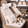 thumbnail image 2 of 11 Pcs Luxury Thickened Plush Car Seat Cushion Set Non-Slip Soft Fluffy Faux Rabbit Fur Protector Warm Front and Back Seat Covers Automotive Interior Accessories, 2 of 6