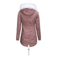 thumbnail image 3 of Turilly Womens Jackets Ladies Women's Warm Long Coat Hoodies Collar Jacket Slim Winter Parkas Outwear Coats, 3 of 6