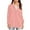 Pink#mock neck sweatshirt women, variant on DDAPJ pyju Button Collar Sweatshirts for Women Trendy Casual Polos Sweatshirt Oversized Pullover Sweatshirt with Pockets