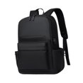 thumbnail image 1 of Mochila Oxford para computadora portátil con puerto de carga USB, bolso de mano impermeable, organizador para computadora, para la escuela, el trabajo Negro, 1 of 8