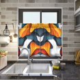 thumbnail image 4 of Yayeee Kitchen Curtains Tier Pair Light Filtering 27"x24" Rod Pocket Short Cafe Window Panel, Abstract Wavy, 4 of 7