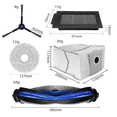 thumbnail image 2 of FOR ECOVACS T50 PRO OMNI /T50PRO / T50 OMNI Robot Vacuum Spare Parts Main Side Brushes Mop Cloths HEPA Filters Dust Bags Accessories T50 Replacement Kit for Ecovacs, 2 of 7