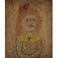thumbnail image 2 of Klee, Paul 15x17 Gold Ornate Wood Framed with Double Matting Museum Art Print Titled - Small Portrait of a Girl in Yellow, 2 of 4