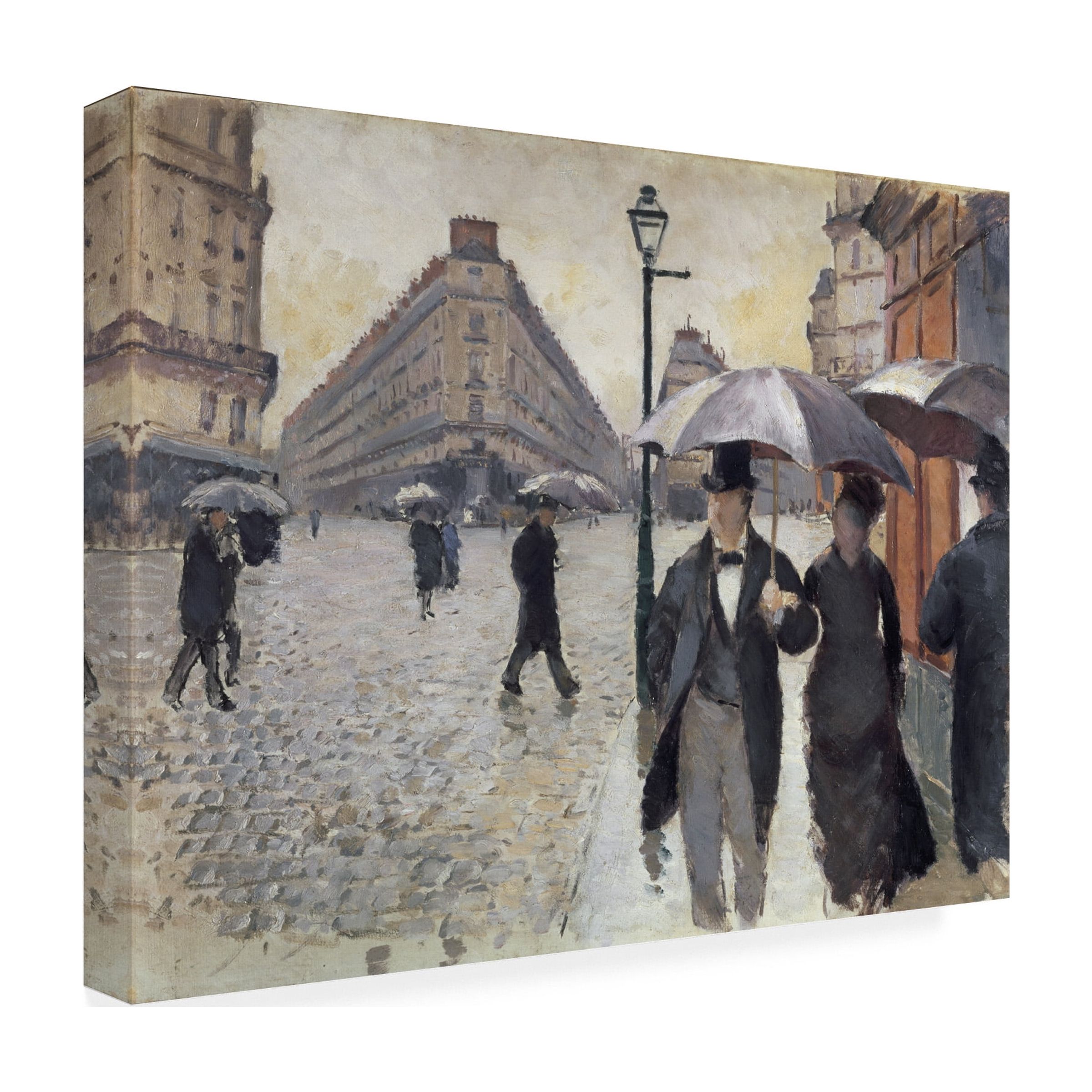 Gustave Caillebotte 'Rainy Day in Paris' Canvas Art