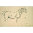thumbnail image 3 of Eugène Delacroix 18x13 Black Modern Framed Museum Art Print Titled - Studies of a Horse in Profile (1823-30), 3 of 5