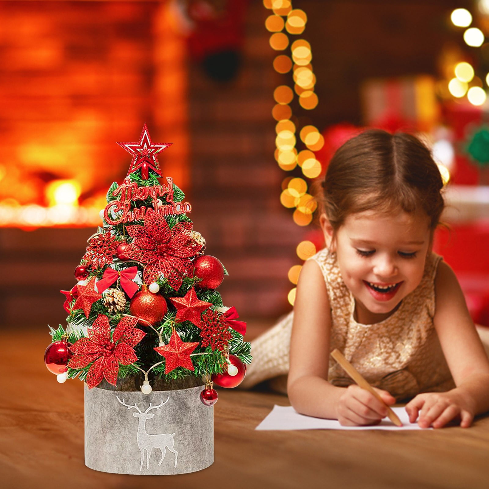 Self Assembly Christmas Mini Desktop Christmas Tree Package Christmas