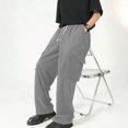 thumbnail image 2 of Men’s Casual Loose Fit Cargo Pants with Drawstring Waist, Lightweight Breathable Cotton Trousers for Everyday Wear, 2 of 5