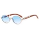 thumbnail image 5 of Gafas de sol ovaladas para hombre, nuevas gafas de sol retro de imitación de madera, gafas de sol de tendencia de moda para mujer, gafas de sol con protección UV, gafas vintage, 5 of 5