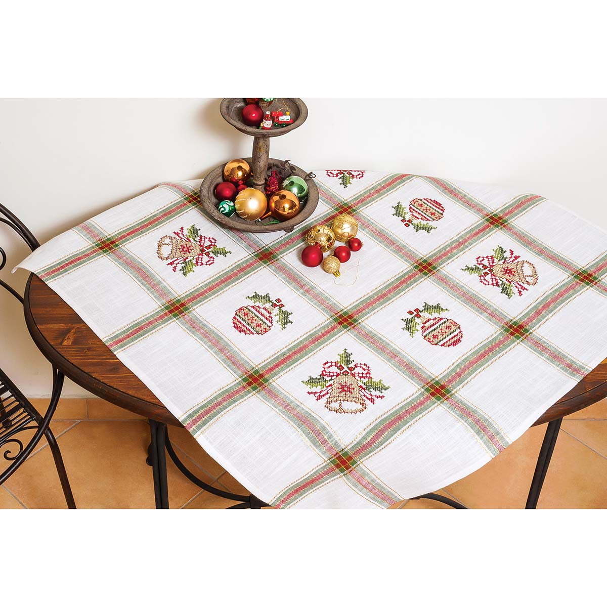 Herrschners® Joyful Bells Table Topper Counted Cross-Stitch Kit