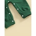 thumbnail image 6 of Infant Baby Boy Jumpsuit Long Sleeve Round Neck Shamrock Print Romper Playsuit, 6 of 8