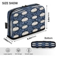 thumbnail image 3 of Standing Pencil Case with Base Large Capacity Stationery Pouch Pen Bag with Zipper for Women Men Watercolor White Pumpkins, 3 of 7