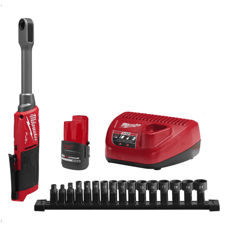 Milwaukee 3050-21 M12 FUEL INSIDER Box Ratchet Set, Extended Reach