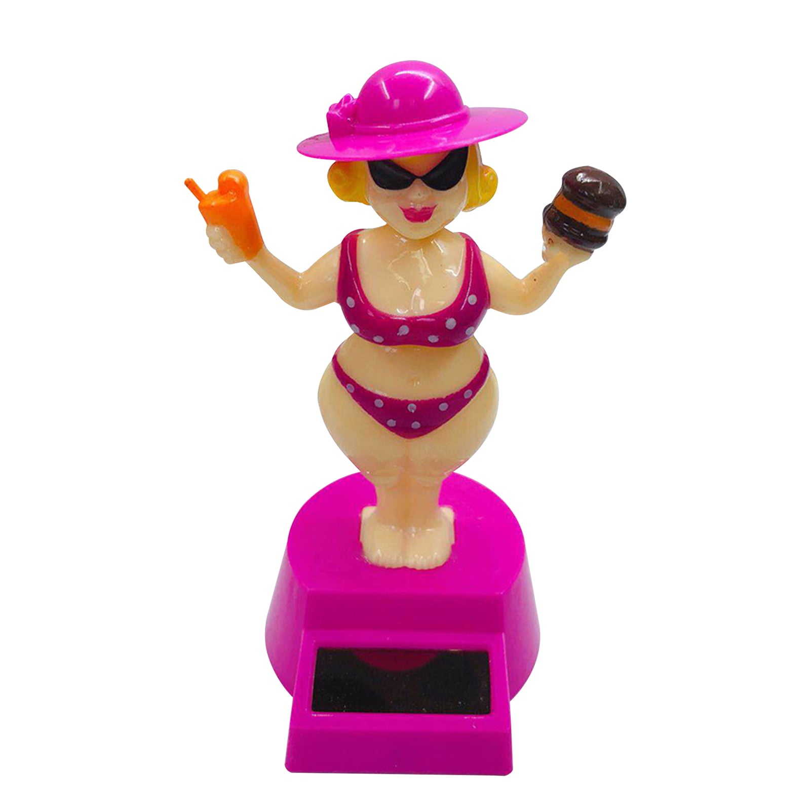 Solar Powered Bobbling Dancing Girl Toys Home/Office/Car/ Window Ornaments 