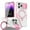White + Pink, variant on K-Lion for iPhone 15 Pro Max Case with Screen Protector,Mag Safe Magnetic Ring Holder Stand Shockproof Protective Case Military Grade Drop Protection Bumper Cover Case for iPhone 15 Pro MWhite + Black