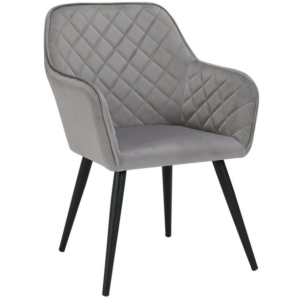 Duhome Modern Accent Chairs Home Office, Grey Accent Chair With Arms