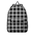 thumbnail image 1 of Red and Black Buffalo Plaid Backpack, Classic Checkered Pattern Daypack with Rustic Plaid Print and Vintage Touch, 1 of 5