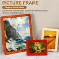 thumbnail image 4 of Uxcell Natural Wood Color Rectangle Photo Frame, 9.2x7.1" Wooden Photo Frame Wall Mount & Tabletop Display Round Corner for Pictures Certificates Home Decor, Suits for 20.2x15.2cm Photo, 4 of 7