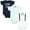 Mint Navy Cuter Version, variant on Infant Boy Cotton Bodysuits 3-Pack, Jungle, Preemie