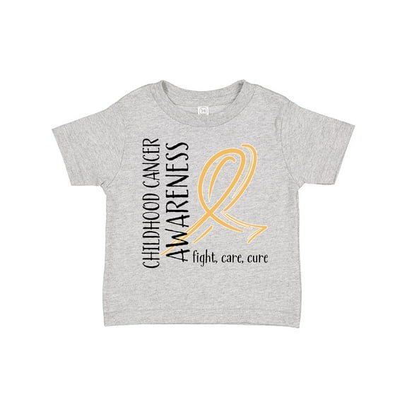 Inktastic Childhood Cancer Awareness Fight, Care, Cure Boys or Girls Toddler T-Shirt