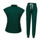 thumbnail image 5 of Conjunto De Uniforme Médico Para Mujer, Top Y Pantalones Lavables Para Belleza, Tienda De Mascotas, SPA XL, Verde Oscuro, 5 of 8