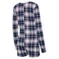 thumbnail image 3 of Women's Concepts Sport Navy Boston Red Sox Ashford Plaid V-Neck Knit Romper, 3 of 3