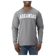 thumbnail image 2 of Wild Bobby State of Arkansas College Style Men Long Sleeve Shirt, 2 of 6
