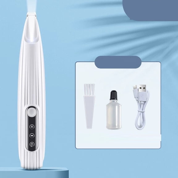 Pet Led Hair Trimmer Grooming Tool With Light, Rechargeable Dog Cat Face Ear Eye Paw Foot Hair Shaver, White