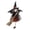 Orange, variant on Halloween Witch Doll Decor with Broomstick for Indoor Outdoor Party Decoration, 9.4 Inch Hanging Witch Figurine for Home Display (Purple)